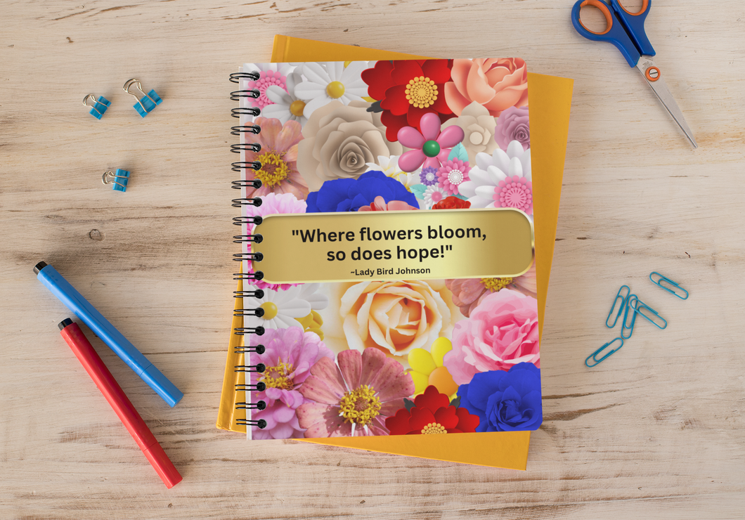Flowers Bloom *Stationary Covers* Printable Download Front & Back cover