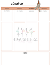 Load image into Gallery viewer, Undated Neutral/Natural Girl Planner *Made for You Printable Download*67 pages
