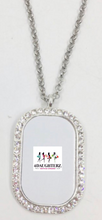 Load image into Gallery viewer, Dog tag w/bling (one-sided design)
