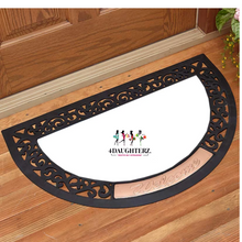 Load image into Gallery viewer, Doormat w/white sublimation insert (Semi Circle) *Must Be Purchased Separately*
