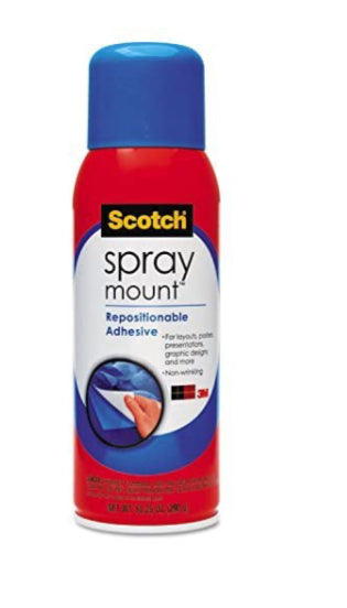 Scotch Spray Mount Adhesive 6065 repositioning spray 10.250z