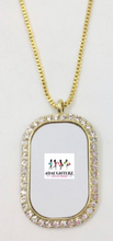 Load image into Gallery viewer, Dog tag w/bling (one-sided design)
