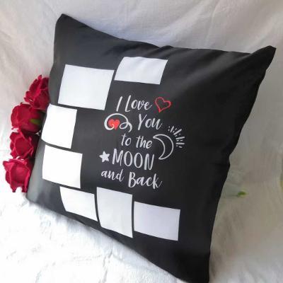 I love you to the moon and back-7 panel sublimation pillow covering 15x15